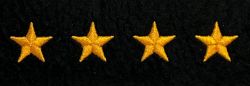 5/8" FELT "STAR" - DARK GOLD on BLACK